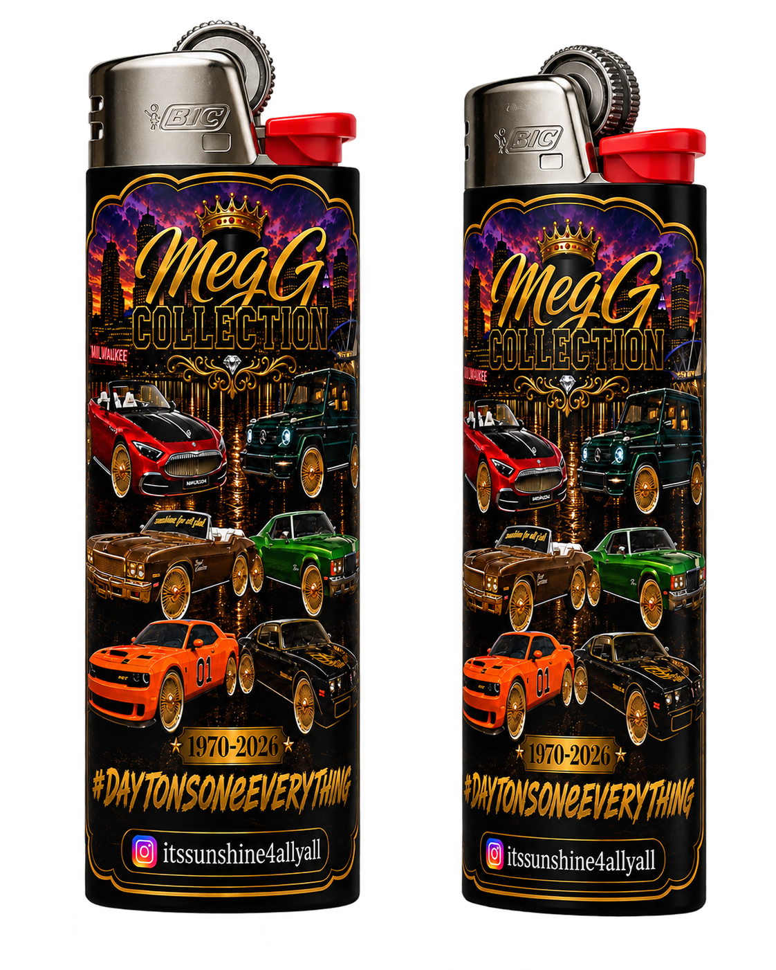 MegG Collection branded lighters transparent product cutout