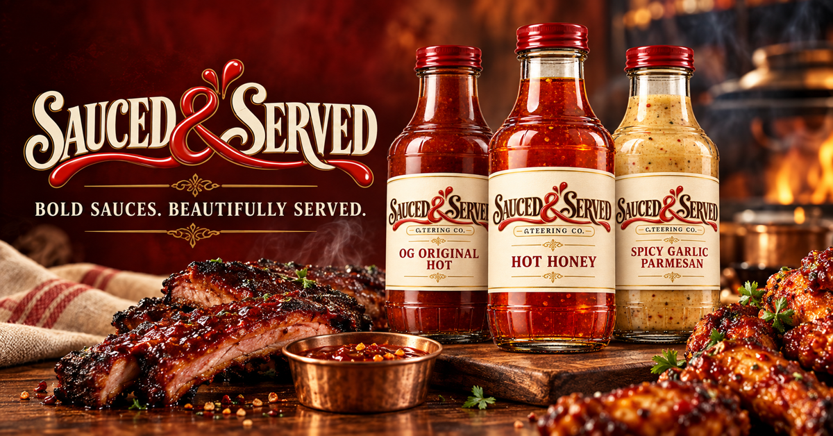 Sauced and Served Shopify website