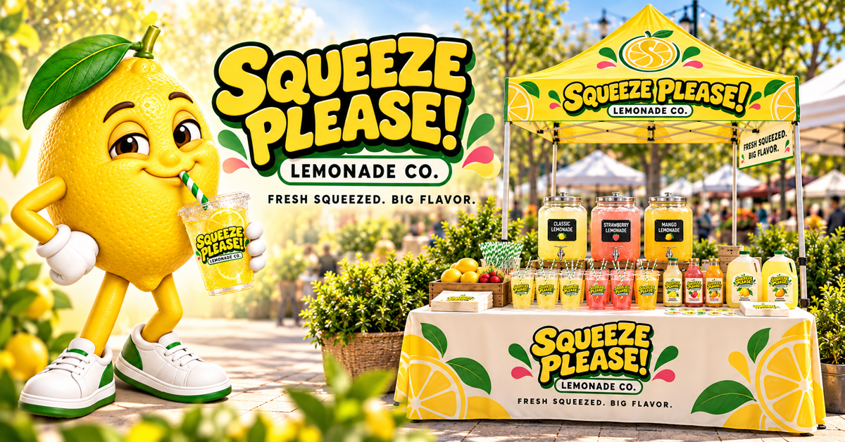 Squeeze Please Lemonade Co. Shopify website